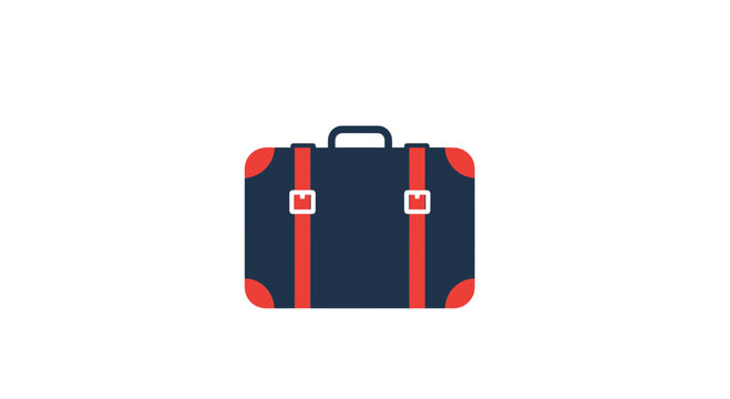 Stylized depiction of a vintage-inspired suitcase for travelling concepts