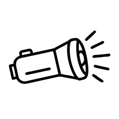 vector illustration of a flashlight