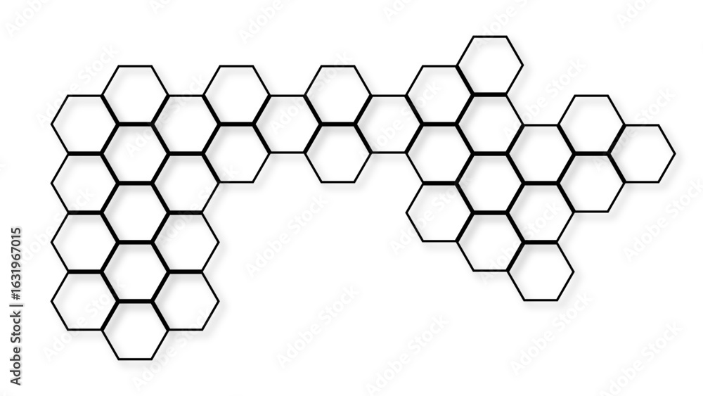 Poster abstract white hexagonal background. luxury white honeycomb pattern. 3d futuristic abstract honeycom