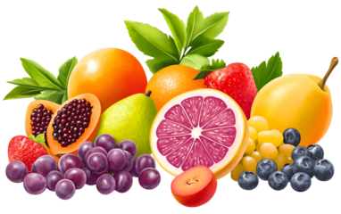 Pattern of variety fresh of organic fruits and vegetables and healthy vegan meal ingredients on beige background. Healthy food, clean eating, diet and detox, eco friendly, no plastic concept . Flat la