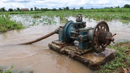 Agricultural Pump System for Irrigation in Flooded Field Enhancing Crop Growth and Water Management Solutions