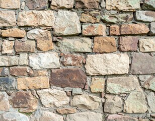 古代遺跡の風化した煉瓦積み