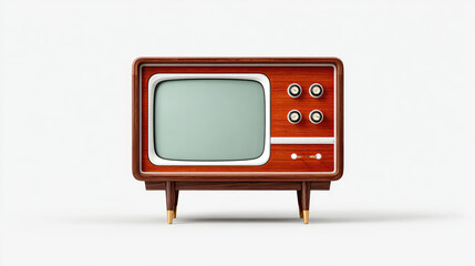 Vintage television set showcase retro aesthetic home decor studio environment front view nostalgia concept for interior design enthusiasts
