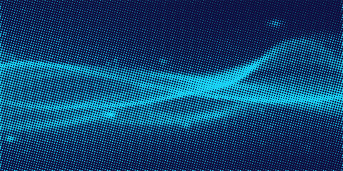 blue wavy halftone background. Dot pop art sport style vector.