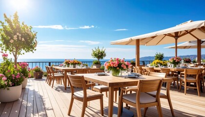 Fototapeta premium cafe on the beach