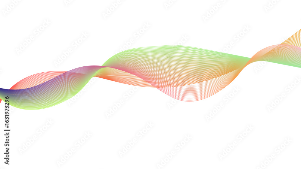 Poster vibrant gradient flowing wave lines – abstract colorful vector blend for tech, business & modern des