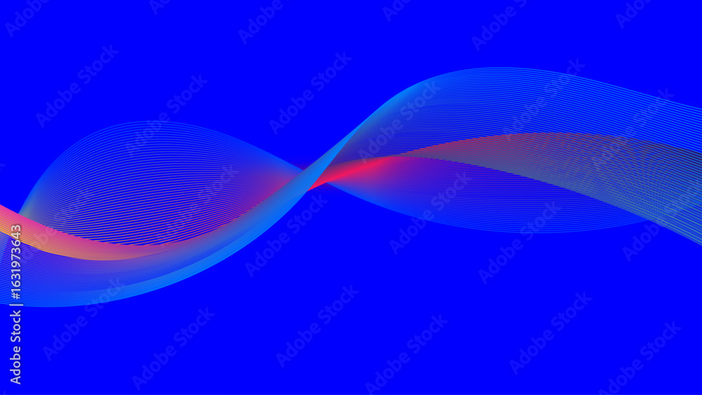 Poster dynamic gradient colorful flowing wave design element. abstract wavy lines gradient vector line blen