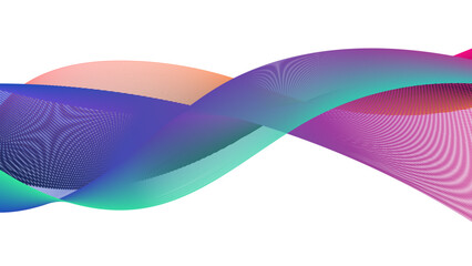 Dynamic gradient colorful flowing wave design element. Abstract wavy lines gradient vector line blend element.	
