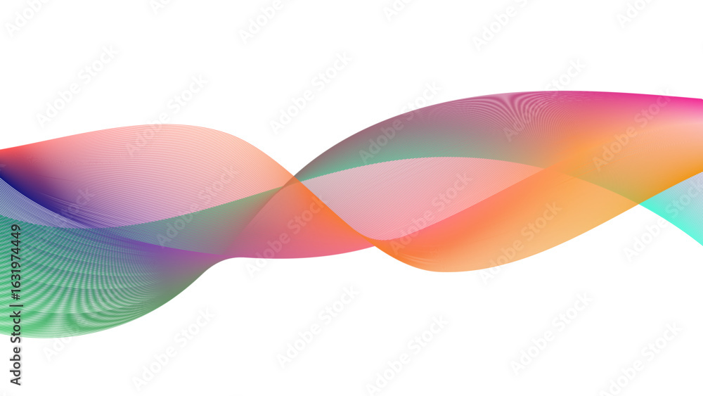 Poster dynamic gradient colorful flowing wave design element. abstract wavy lines gradient vector line blen