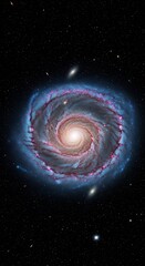Spiral galaxy in deep space.