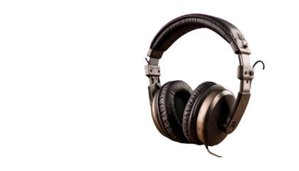 Old School Radio Headset on Moody Studio Background