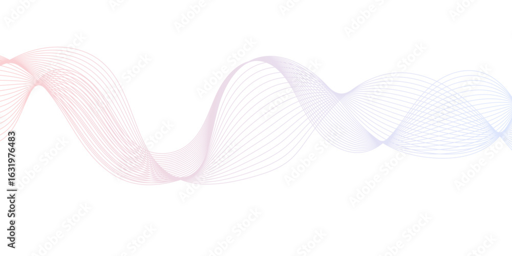 Poster abstract wave element for design pink and white. design template for cover, business. abstract dynam
