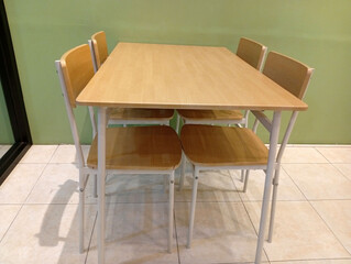 table and chairs in a restaurant