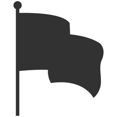 Flag icon flat waving and geometric flag. Vector illustration on transparent background