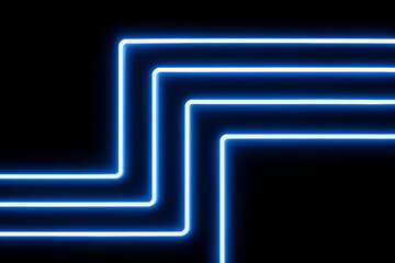 Abstract neon lines forming a modern geometric pattern on black background