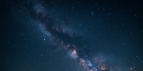 Fototapeta premium Stunning view of the milky way galaxy under a starry sky