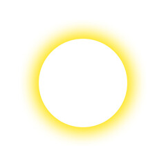Blurred neon yellow gradient circle frame 