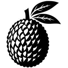 Obraz premium Jackfruit silhouette vector design