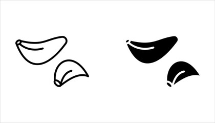 garlic icon set, Simple line vector illustration on white background.