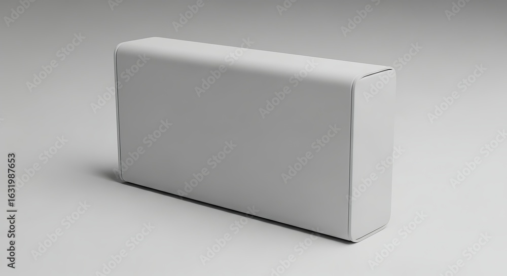Poster block shape object on gray minimalist product display