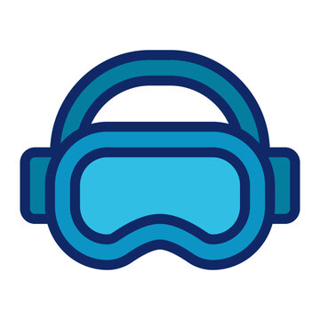 blue goggles icon clip art preview