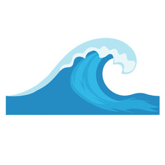 Flat Vector Ocean Wave