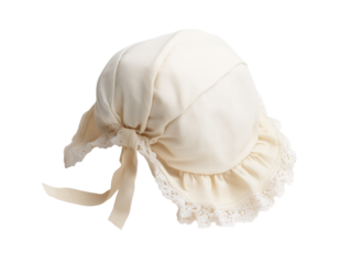 Vintage Baby Bonnet with Lace Trim