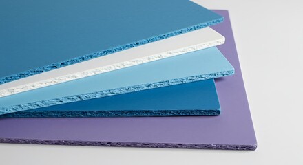 Cool-Toned Palette: Textured Cross-Sections of Stacked Foam Boards