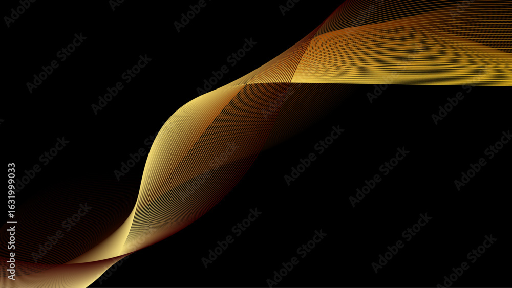 Poster flowing gradient wave lines with smooth blend effects. abstract wavy line blend element for design. 
