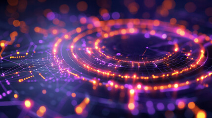 Cinematic Feedback Loop Diagram with Golden Arrows and Purple Resolution Points on Luxury Tactical Grid