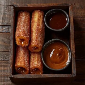 mexican churros rellenos filled with caramel video