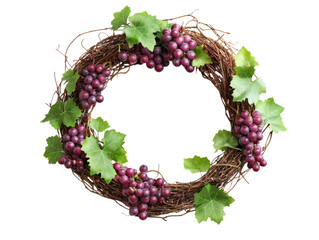 Grapevine Wreath with Purple Grapes