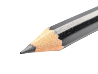 Black Pencil on Transparent Background