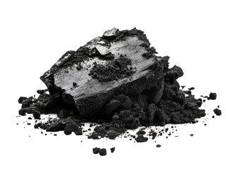 Charcoal Isolated on Transparent Background