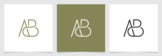 AB or BA Letter Brand Logo Vector Element , Initial Vector Design Graphic