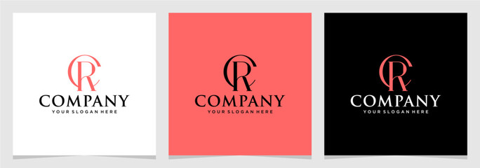 CR or RC Initial Letter Logo Vector Element , Initial Logo for Brand Vector Design Graphic