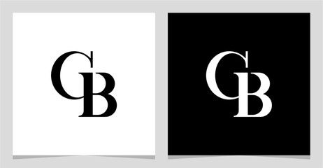 GB or BG Initial Letter Logo Vector Element , Initial Logo for Brand Vector Design Graphic