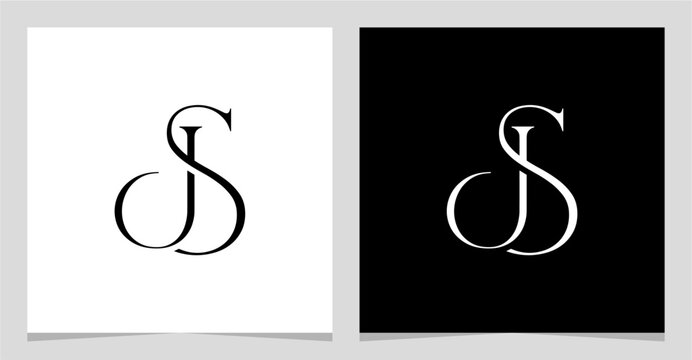 JS or SJ Initial Letter Logo Vector Element , Initial Logo for Brand Vector Design Graphic