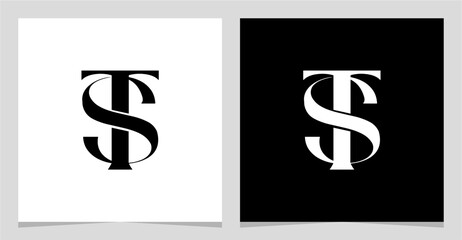 Obraz premium ST or TS Initial Letter Logo Vector Element , Initial Logo for Brand Vector Design Graphic