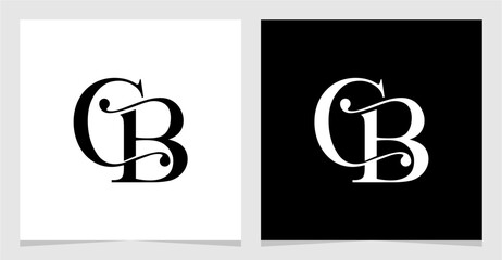 CB or BC Initial Letter Logo Vector Element , Initial Logo for Brand Vector Design Graphic
