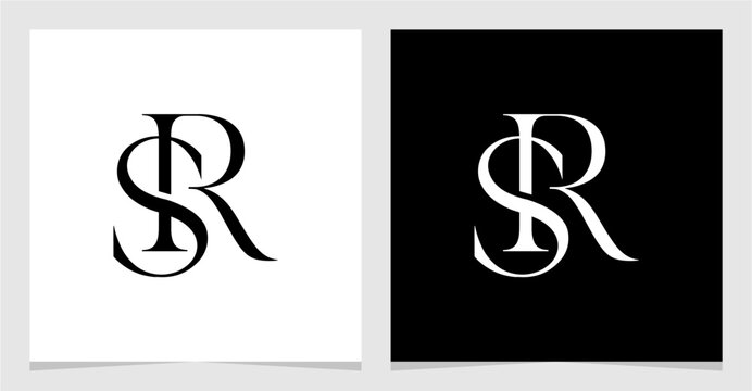 SR or RS Initial Letter Logo Vector Element , Initial Logo for Brand Vector Design Graphic