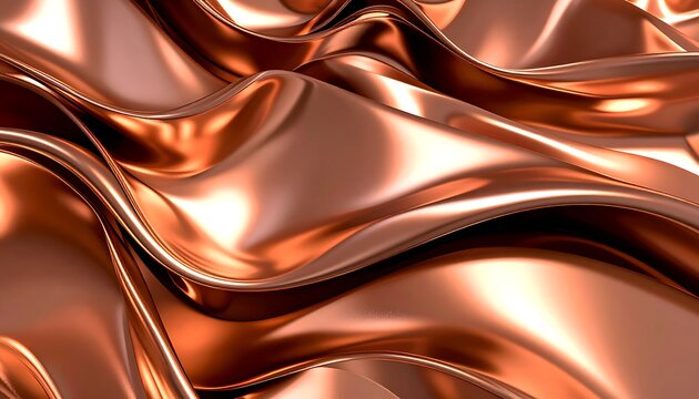 Copper fabric folds - Powered by Adobe