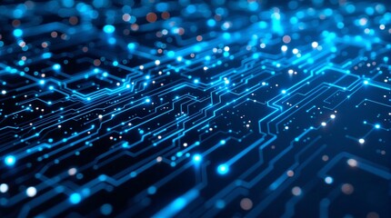 Blue technology background circuit board motherboard computer network data connection
