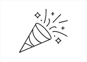 A vibrant and dynamic burst of colorful celebratory confetti pieces scattered outwards in a festive explosion isolated on white background