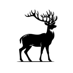 Deer in Circle Frame Decorative Vector Design