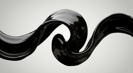 Pure Himalayan Shilajit Liquid Splash – Black Mineral Resin Dynamic Shot on White Background.