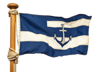 Nautical Themed Flag with Anchor