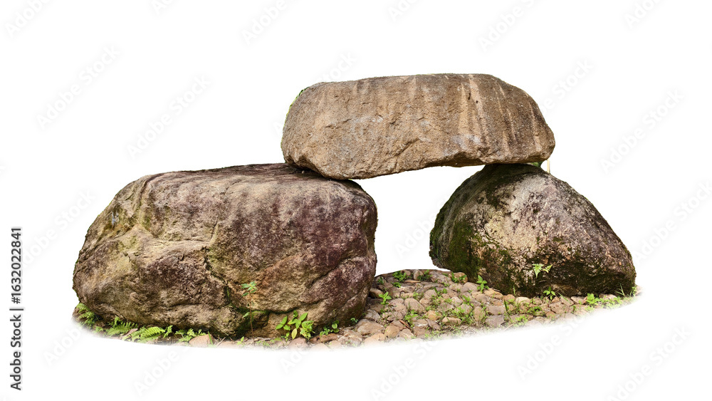 Poster stone formation: a balanced composition of stones forms an intriguing structure. the image encapsula