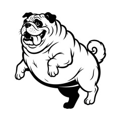 Fototapeta premium tiger cartoon isolated on white