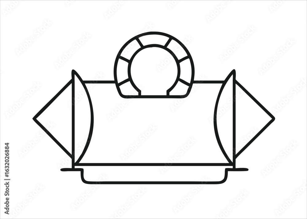 Poster a collection of flat thin line custom icons featuring a singular graphic element isolated on white b